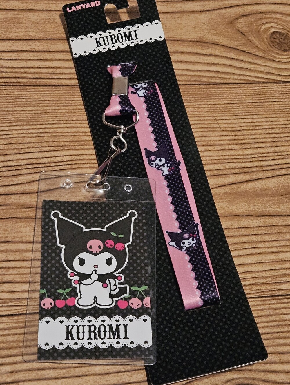 Kuromi 6 Piece Bundle Bracelet Keychain Lanyard Tote Notebook Pouch - Picture 7 of 8